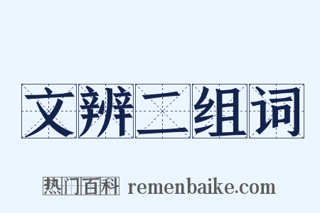 文辨二组词是什么意思的图片